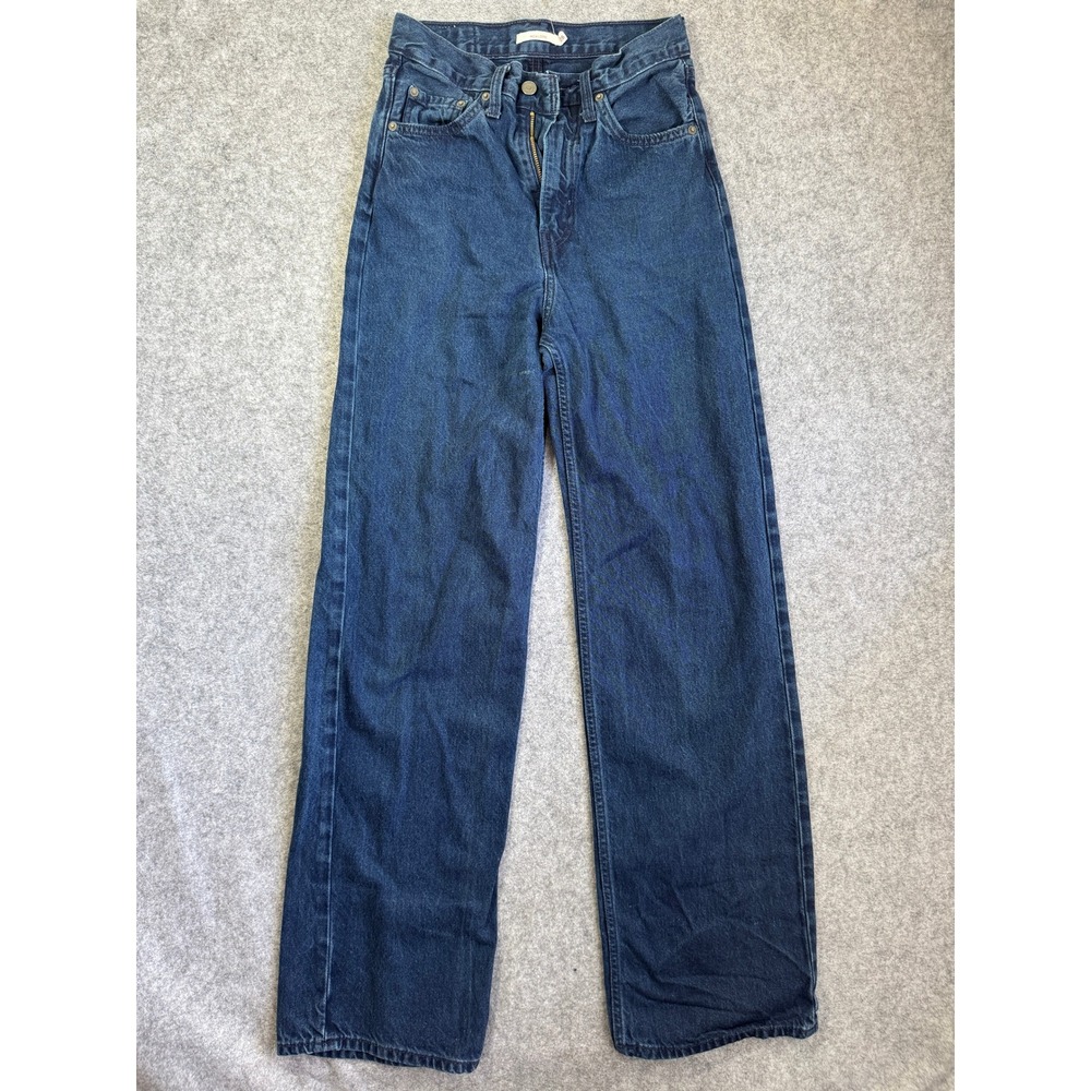 Levi's Women High Loose Jeans 26 Dark Wash Blue High Rise Wide Leg Denim